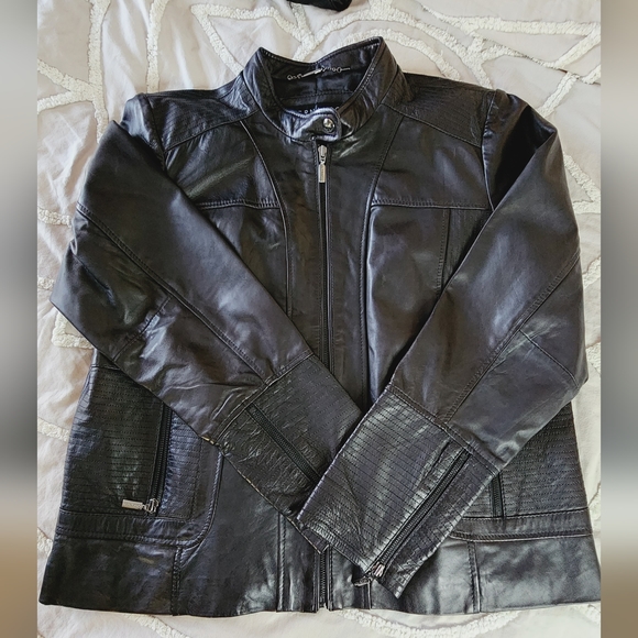 [1X] BERNARDO Genuine Leather Black Moto Jacket - Picture 9 of 16